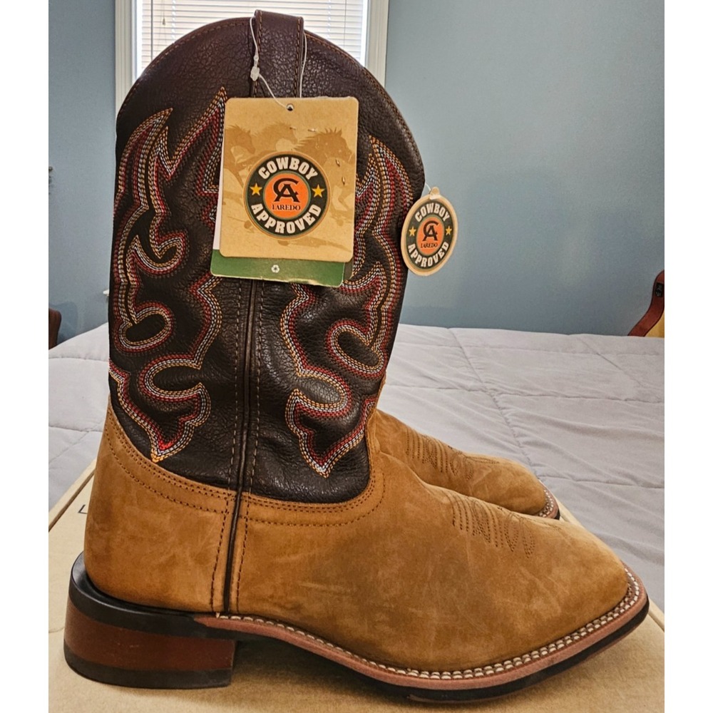 Laredo® (Men's 10.5 D) Lodi™ Stockman Western Boots in Brown -‎ $180